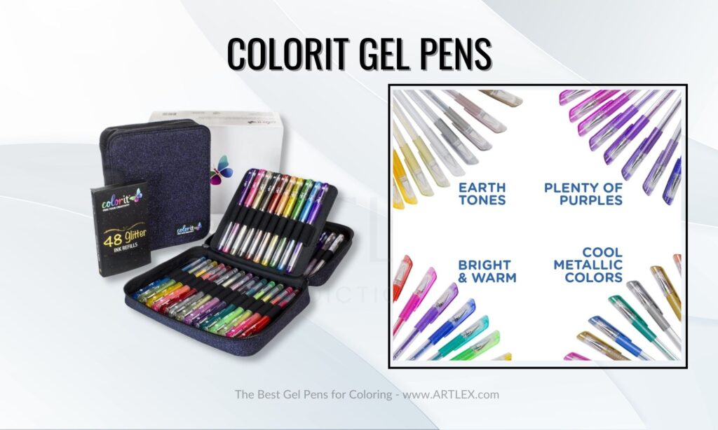 48 Colored Ink Refills For ColorIt Gel Pens