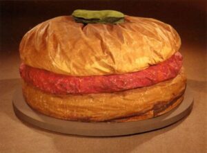 Floor Burger (1962) Claes Oldenburg. La Galleria d'Arte dell'Ontario, a Toronto, Canada.