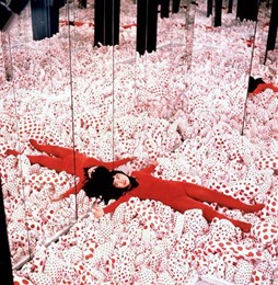 Mirror Room-Phalli’s Field (1965) by Japanese Pop art artist Yayoi Kusama