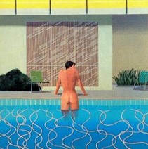 Peter saliendo de la piscina de Nick (1966) David Hockney. Galería de Arte Walker, en Liverpool, Inglaterra, Reino Unido.