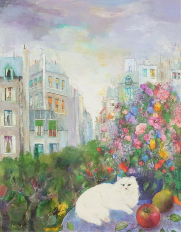 "White cat" by Maurille Prevost