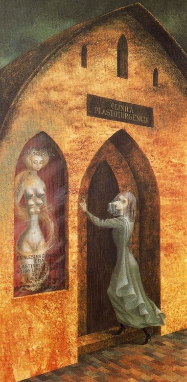 "Visit to the plastic surgeon" by Remedios Varo