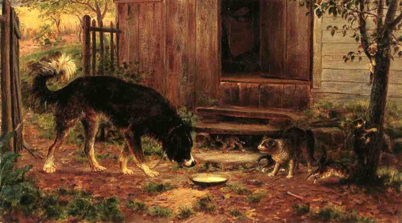 "Old Enemies" by Edward Lamson Henry
