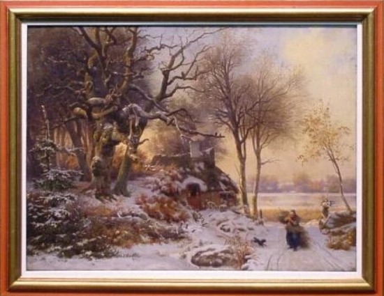 "WINTER AFTERNOON CHORES" by Vilhelm Pedersen