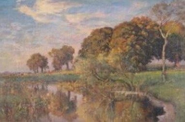 « Paysage fluvial boisé » par Vilhelm Pedersen
