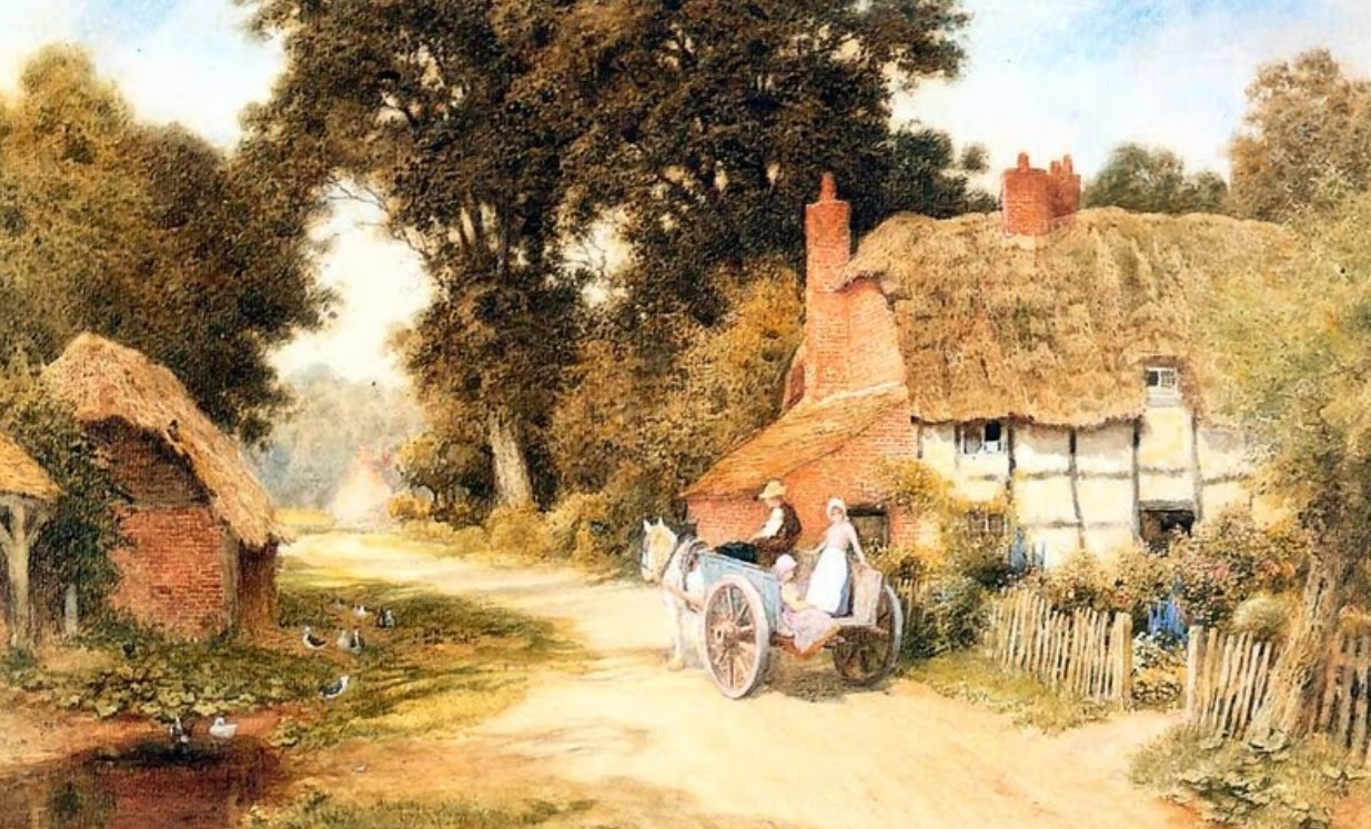 "Going to Market" by Arthur Claude Strachan