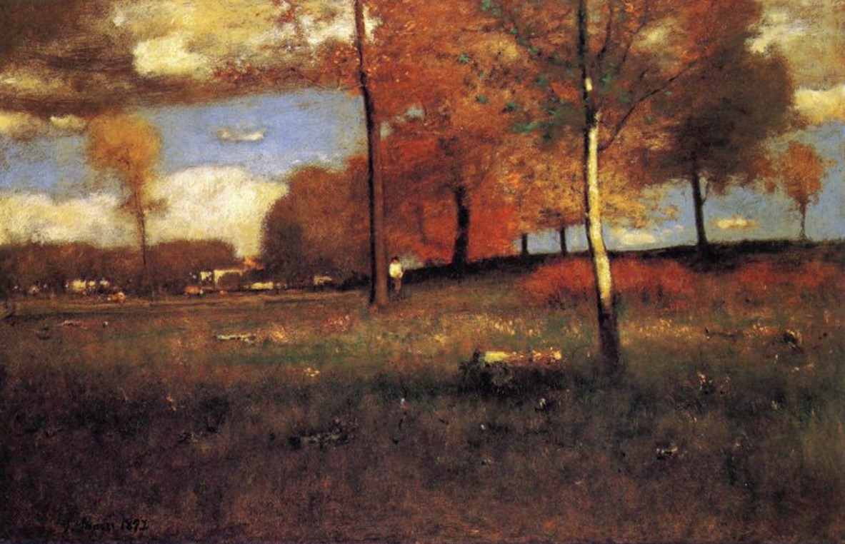 "Near the Village. October" by George Inness