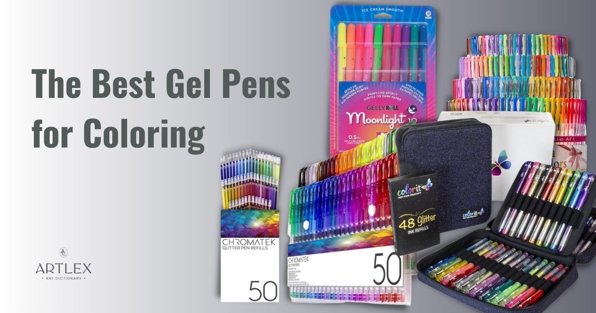 Retractable Gel Pens - Colored Pens for Adult Coloring - Cute Pen