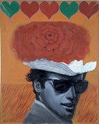 With Love to Jean-Paul Belmondo (1962). Pauline Boty. Private collection.