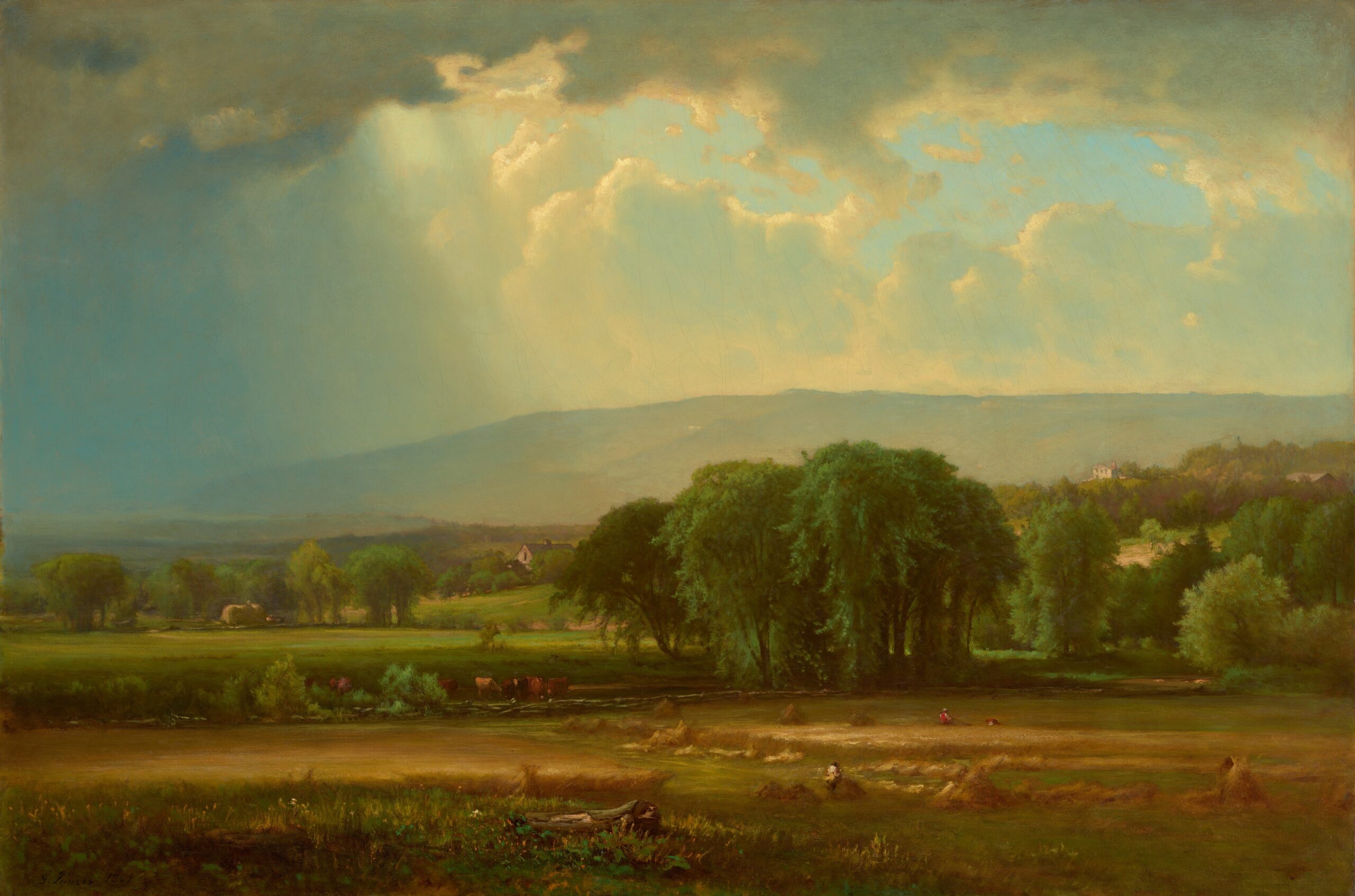 "Harvest Scene in the Delaware Valley" by George Inness