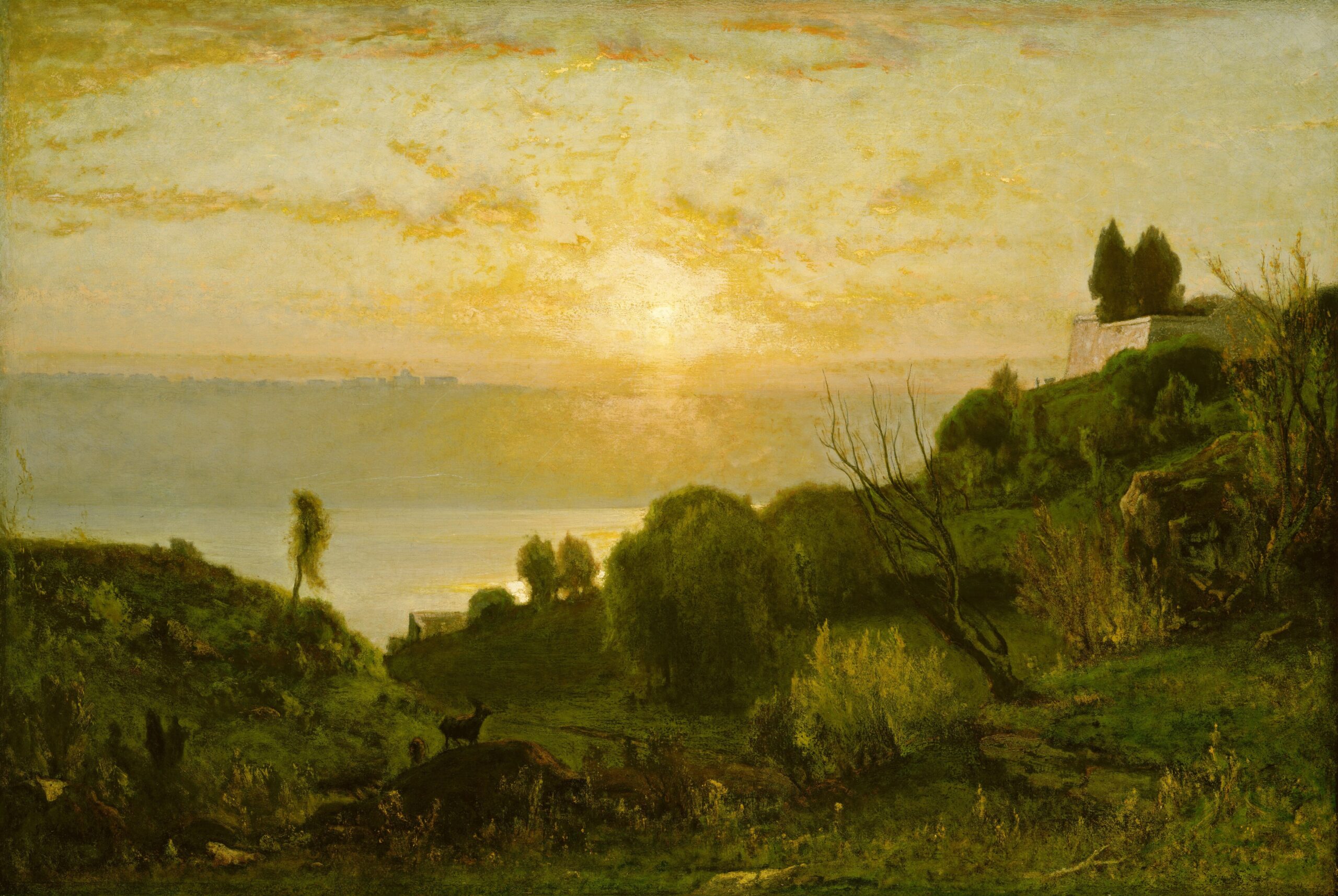 "Lake Albano, Sunset" by George Inness