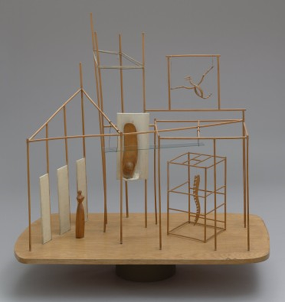 Alberto Giacometti, THE PALACE AT 4 a.m., 1932. Wood, glass, wire, and string, 63.5 x 71.8 x 40 cm - The Museum of Modern Art, New York (MoMA) 