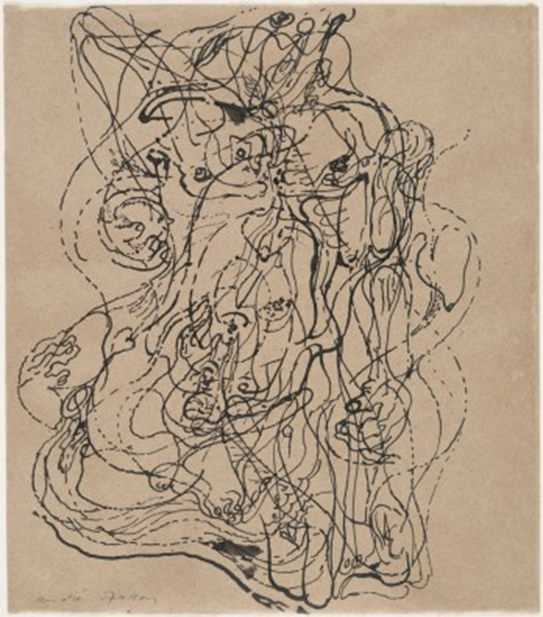 André Masson, AUTOMATIC DRAWING, 1924. Ink on paper, 23.5 × 20.6 cm - The Museum of Modern Art, New York (MoMA) 