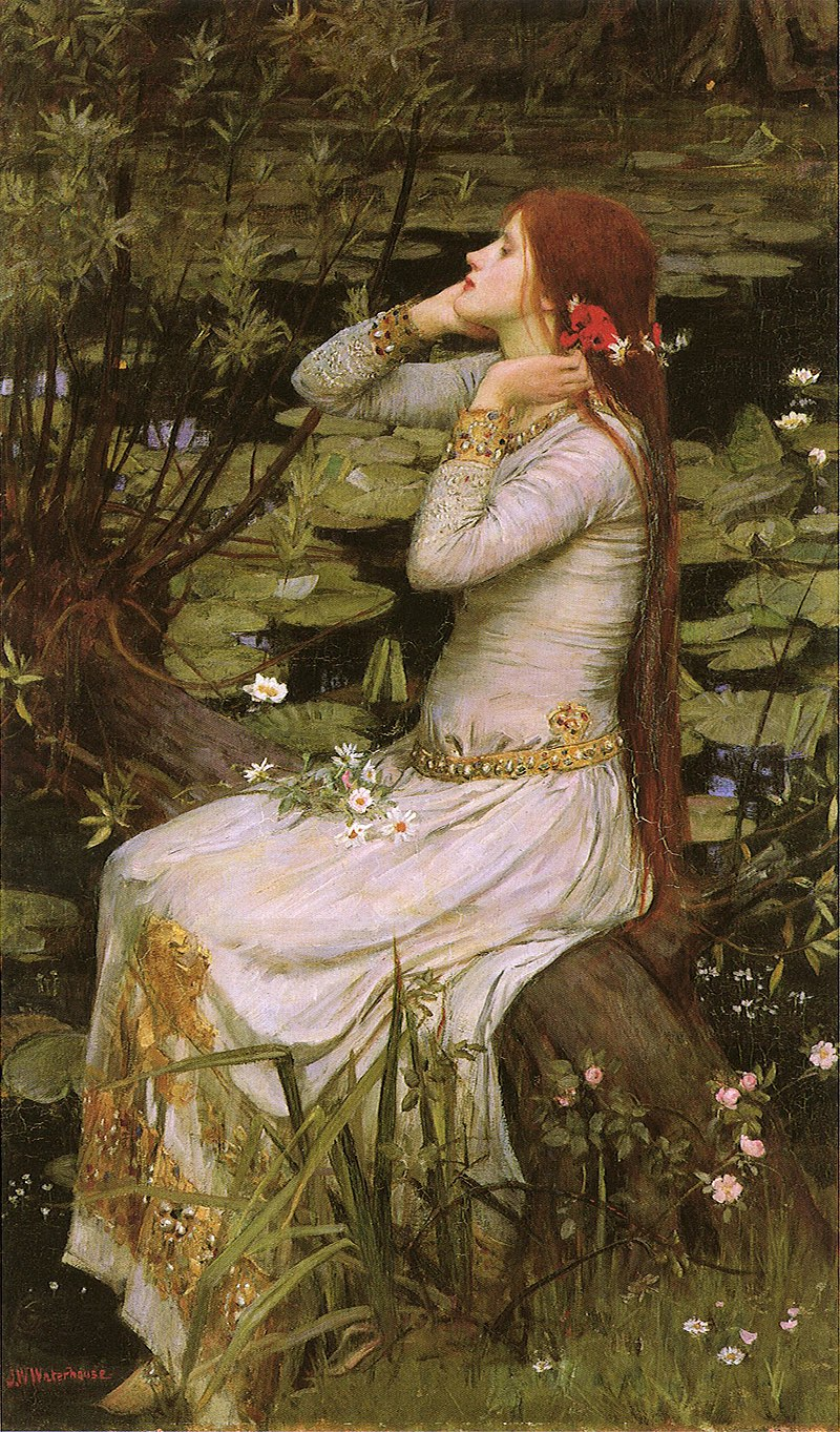 John William Waterhouse, Ophelia, 1894, óleo sobre lienzo, cortesía de Wikimedia Commons.