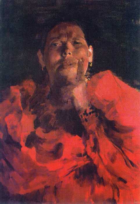 painting by F. Malyavin - The Cry , 1925 - Russian art - large