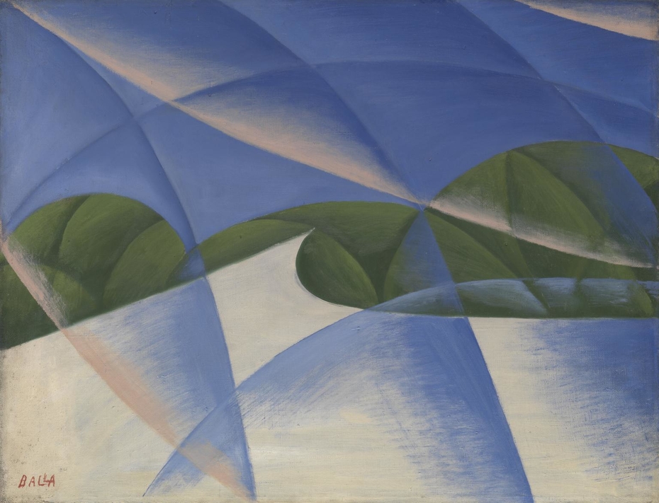 Giacomo Balla, Velocidad abstracta - El coche ha pasado, 1913, óleo sobre lienzo, 50 × 65 cm, Tate Modern, Londres