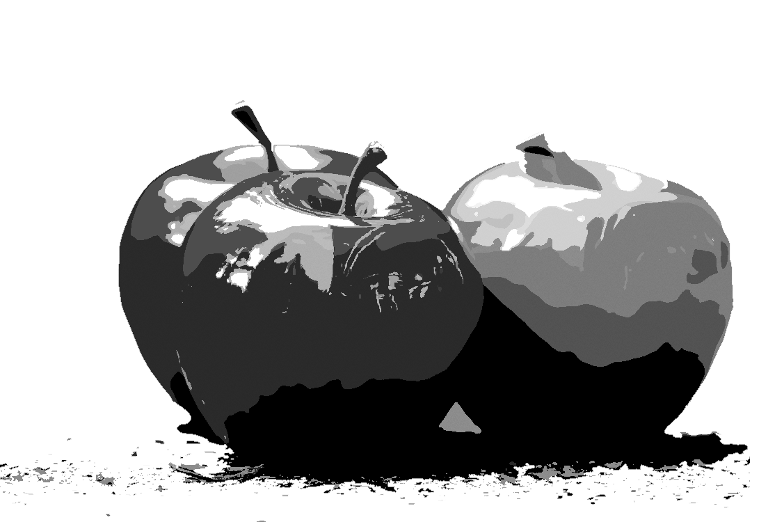 Black and White Apples