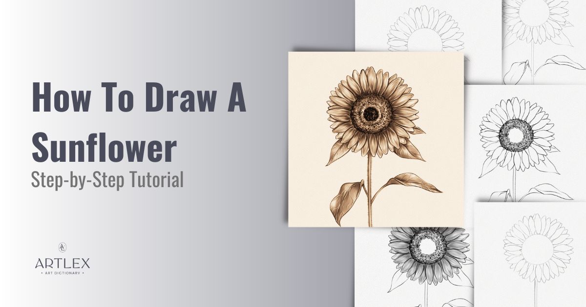 How To Draw A Sunflower - Step-by-Step Tutorial