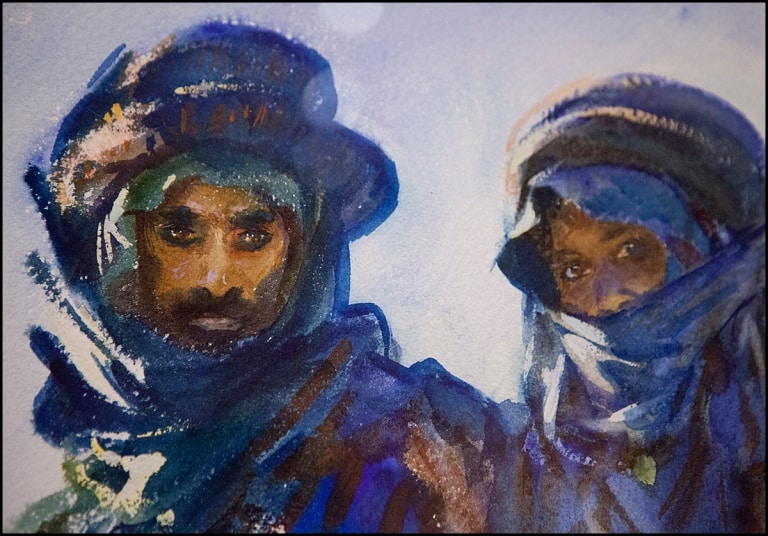 John Singer Sargent - Bedouins - Gouache Paintings