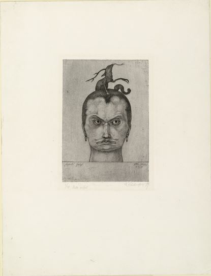 Menacing Head (Drohendes Haupt) from the series Inventions (Inventionen) - Paul Klee