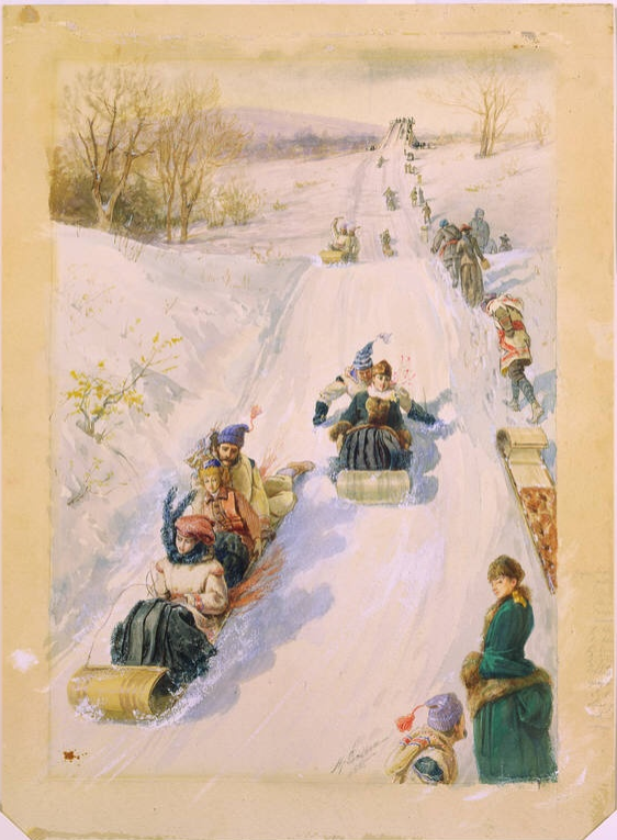 "Tobogganing" by Henry Sandman