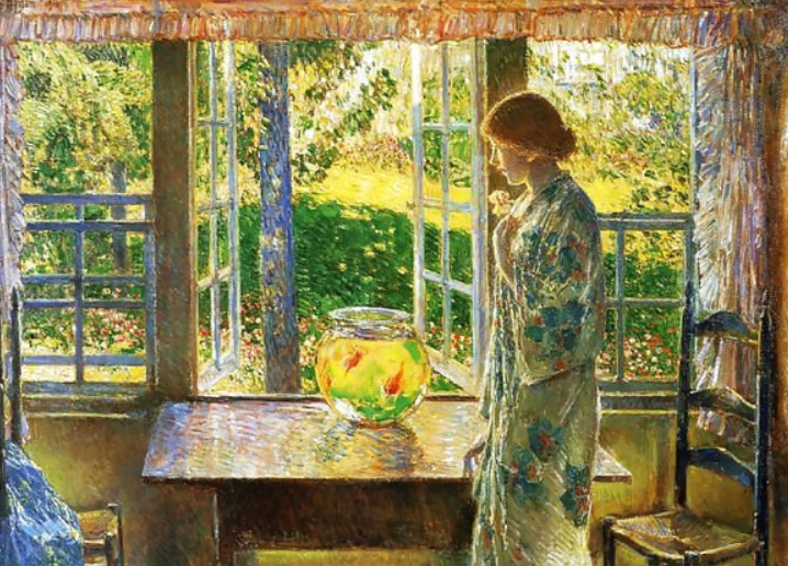 "The Goldfish Window" by Childe Hassam