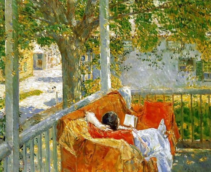 "Couch on the Porch, Cos Cob" by Childe Hassam