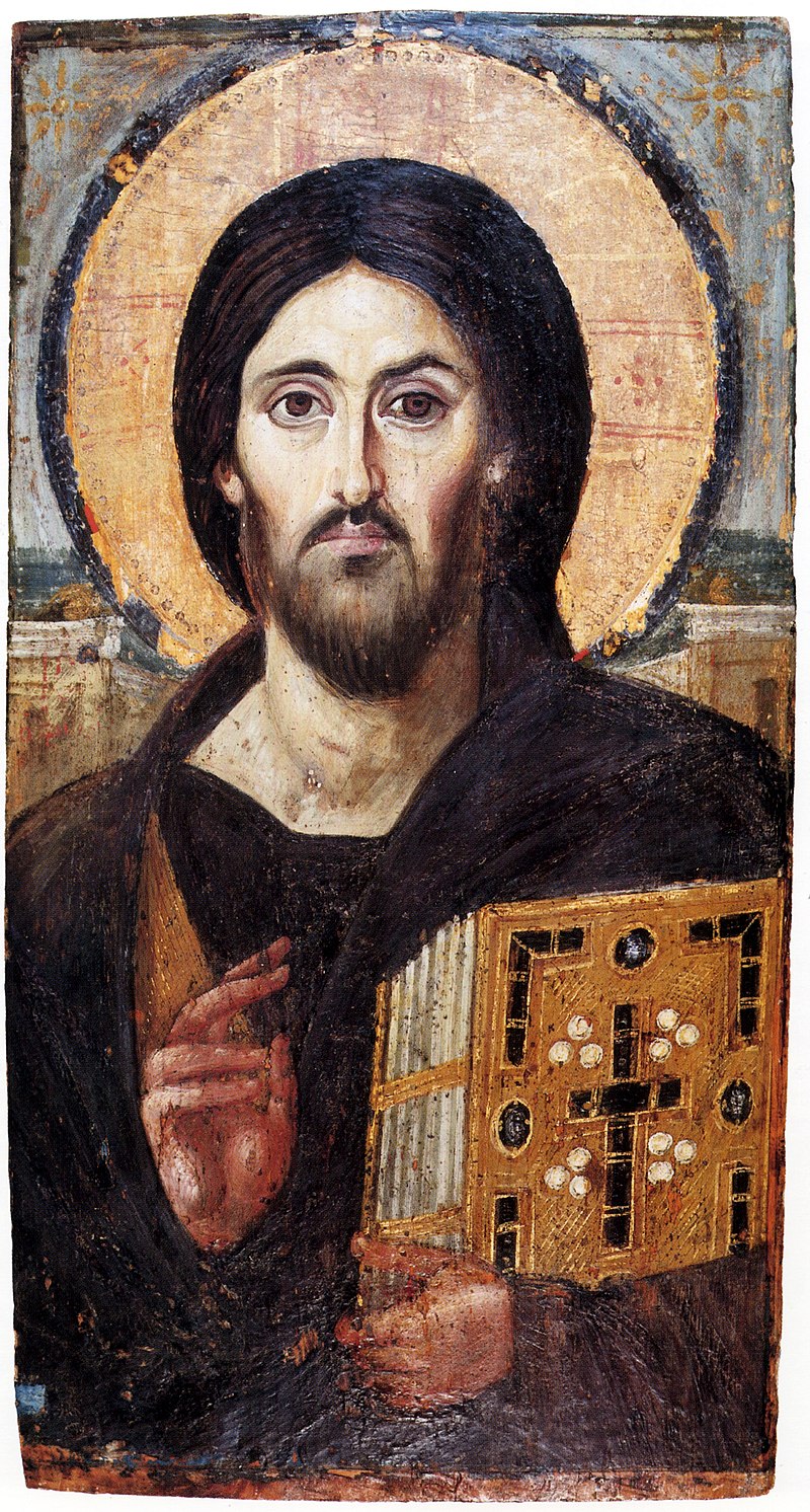 Christ the Saviour (Pantokrator), encaustic icon from Saint Catherine’s Monastery, Egypt, Mount Sinati, 6th century