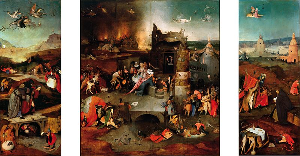 Triptyque de 'La Tentation de St Anthony' L’œuvre de Hieronymus Bosch (1501)