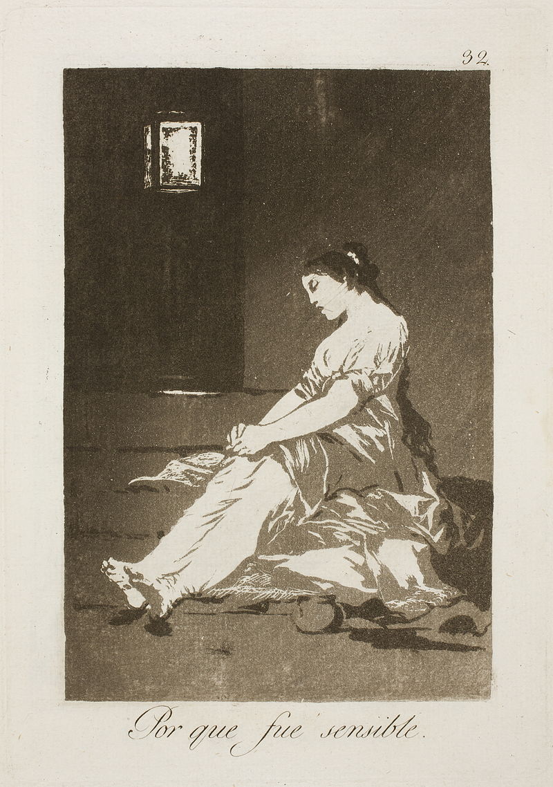 Goya, Los Caprichos No. 32 (1799, Por que fue sensible)