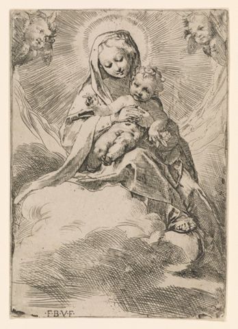 The Virgin seated on a cloud, Federico Barocci, 1584