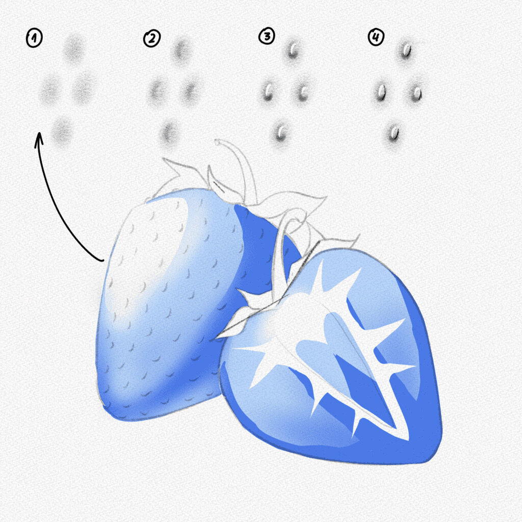 how to draw a strawberry