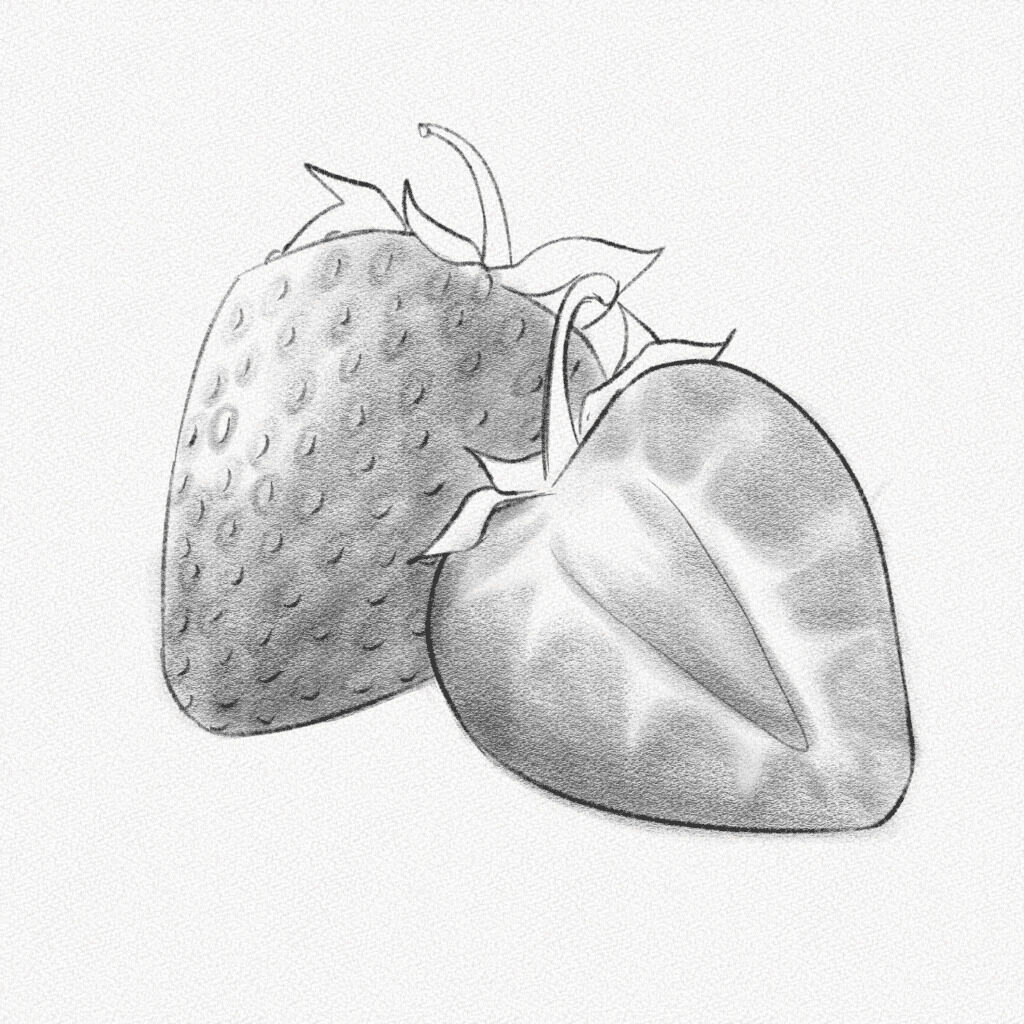 how to draw a strawberry