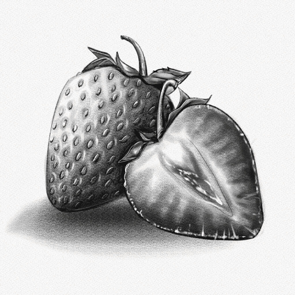 how to draw a strawberry