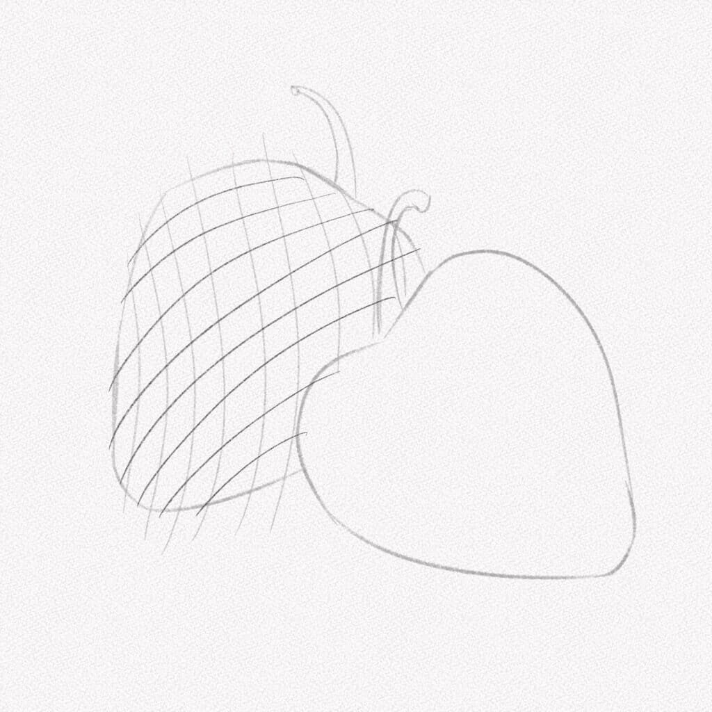 how to draw a strawberry