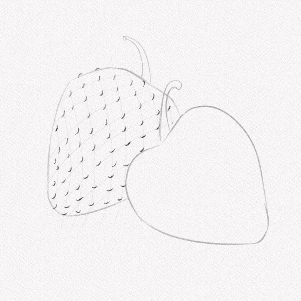 how to draw a strawberry
