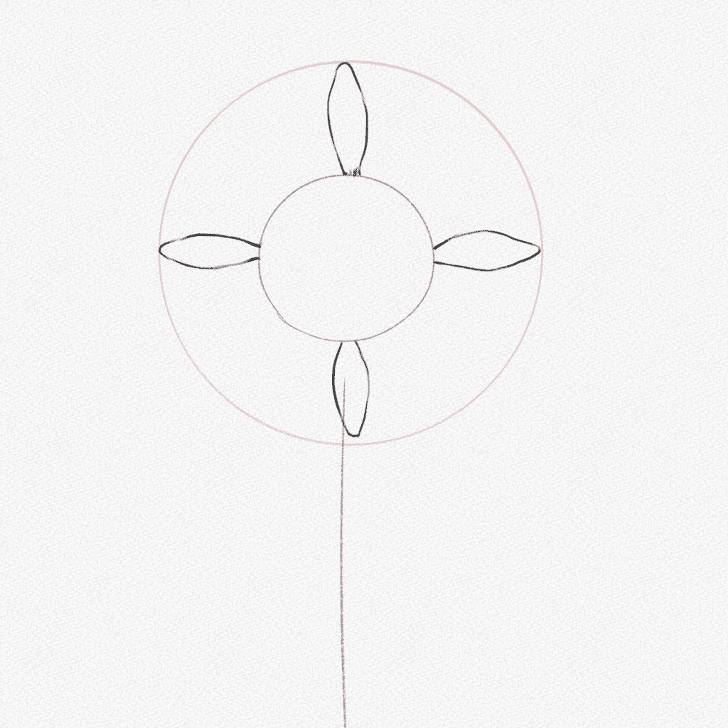 how to draw a sunflower