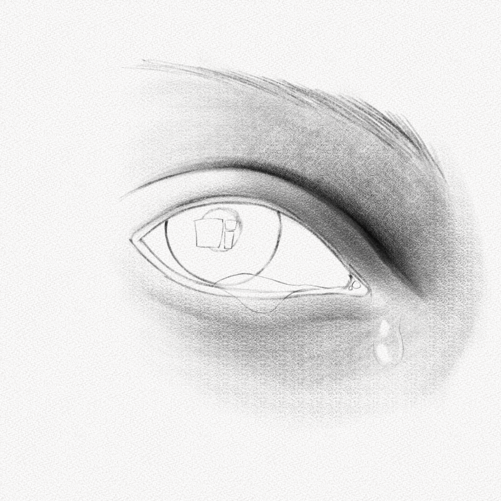 how to draw teary eyes