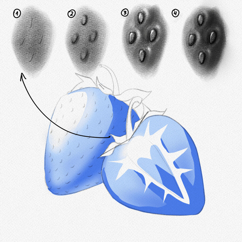 wie man eine Erdbeere zeichnet