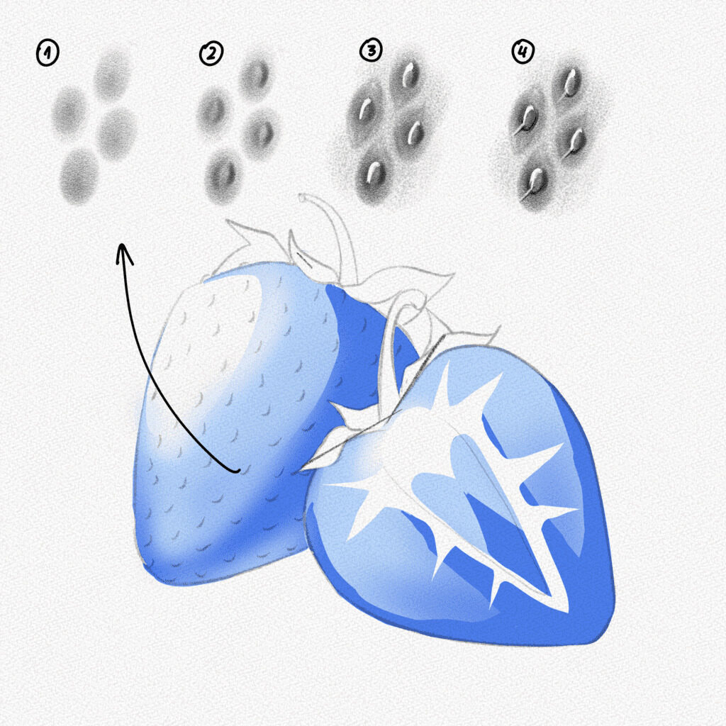 wie man eine Erdbeere zeichnet