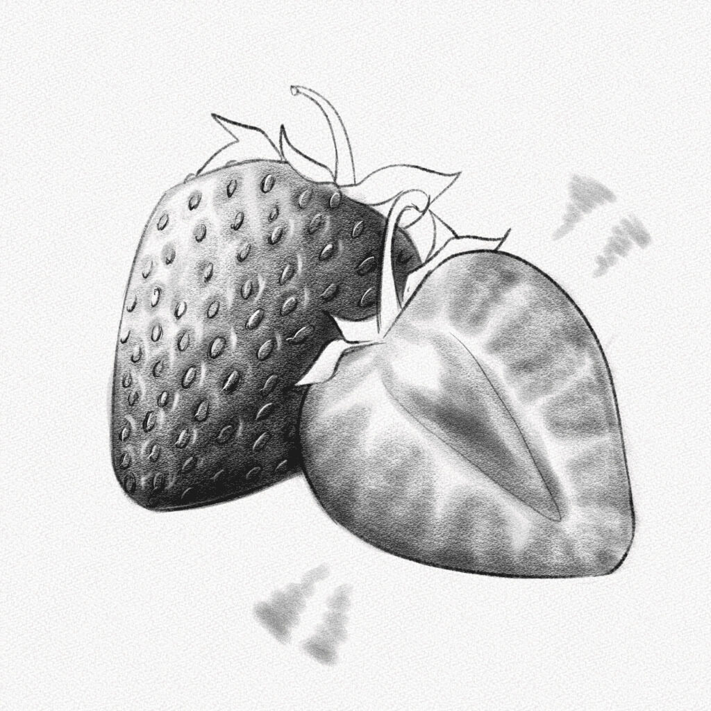 how to draw a strawberry