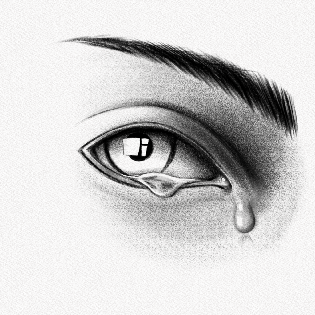 Tears Drawing - How To Draw Tears Step By Step