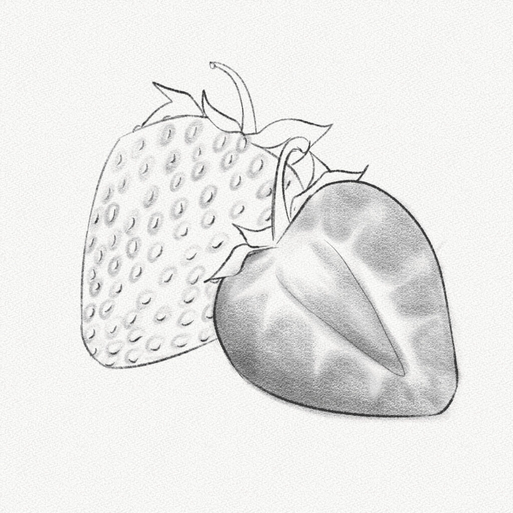 how to draw a strawberry