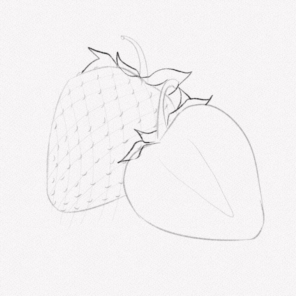 how to draw a strawberry