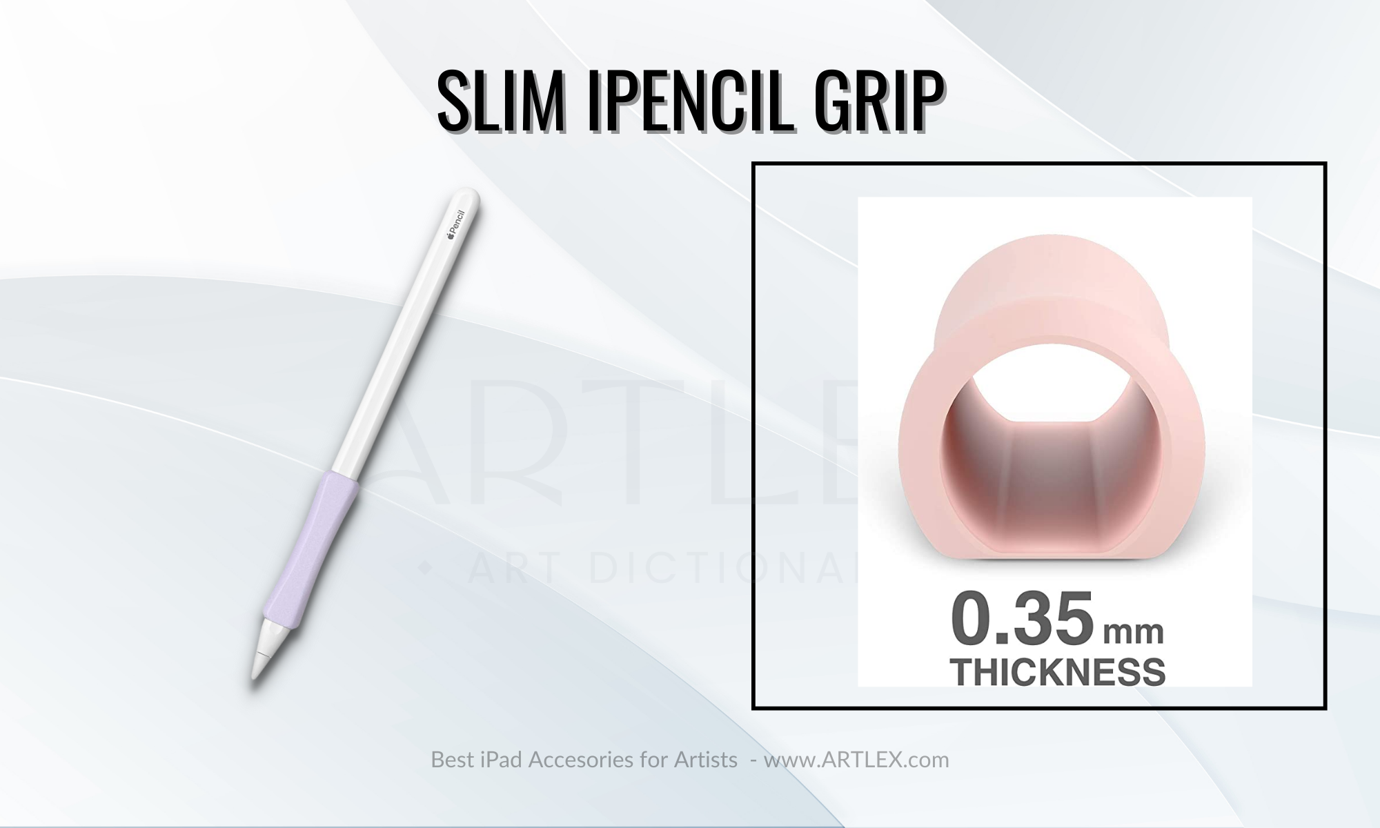 El mejor agarre para el Apple Pencil de 2ª generación - Slim iPencil Grip