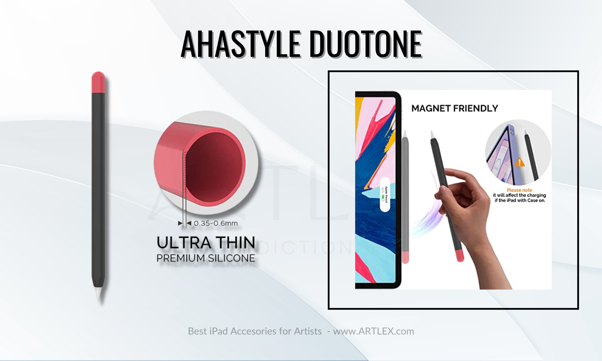 Meilleure housse Apple Pencil - AhaStyle Duotone
