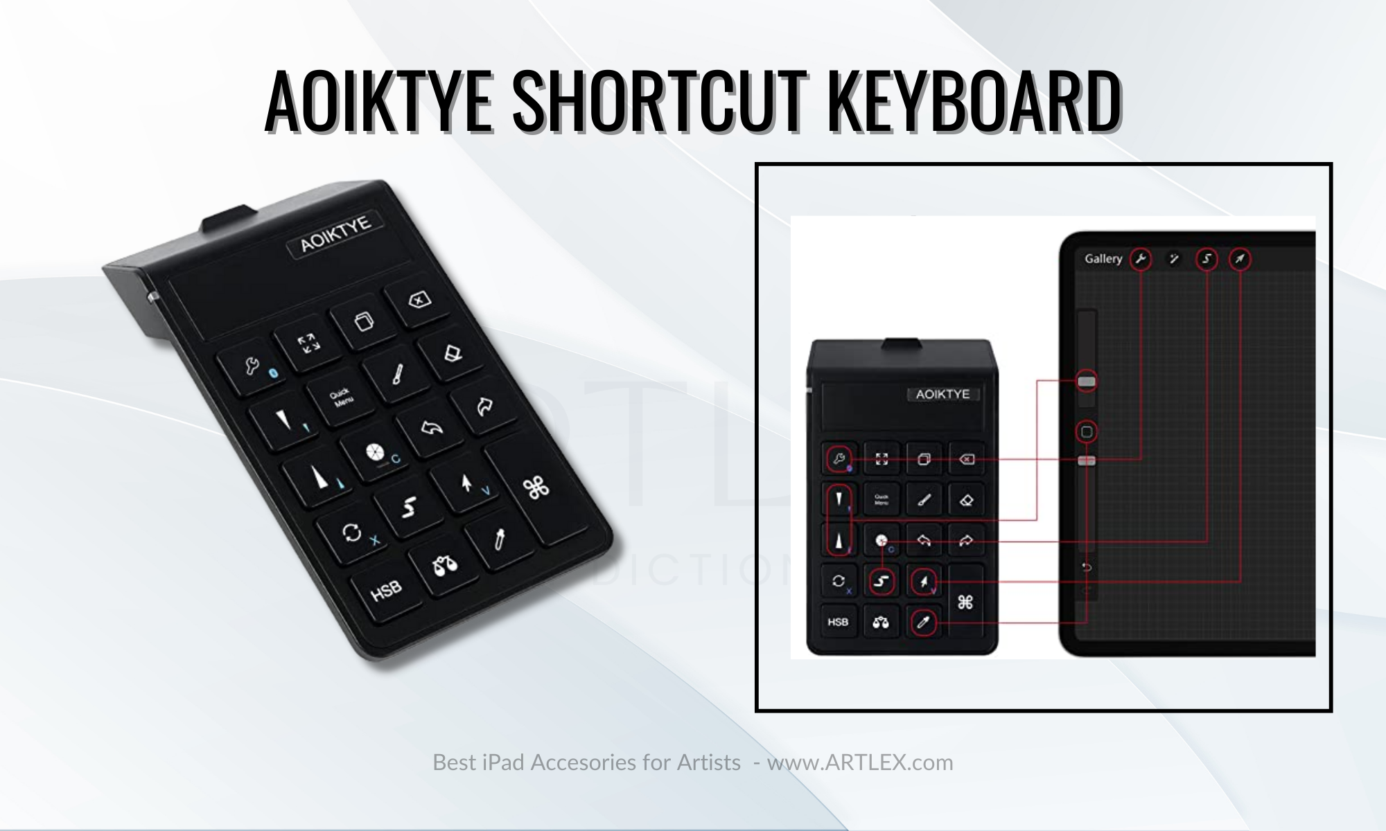 Meilleur clavier à raccourcis pour iPad - AOIKTYE Keyboard