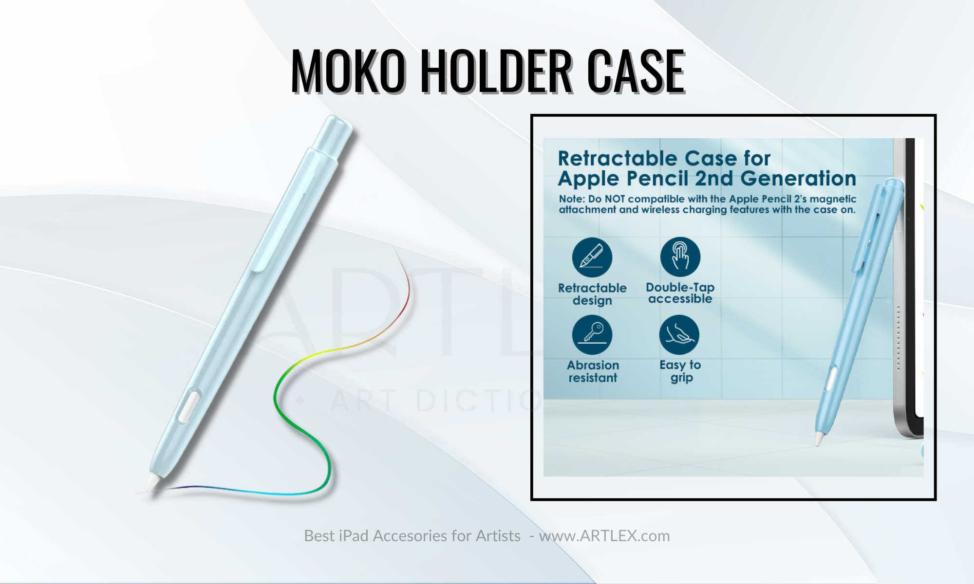 Meilleure housse épaisse pour Apple Pencil - MoKo Holder Case