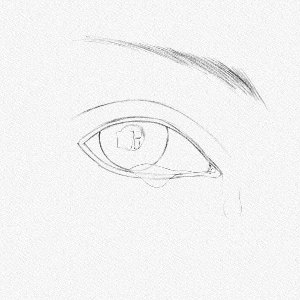 how to draw teary eyes