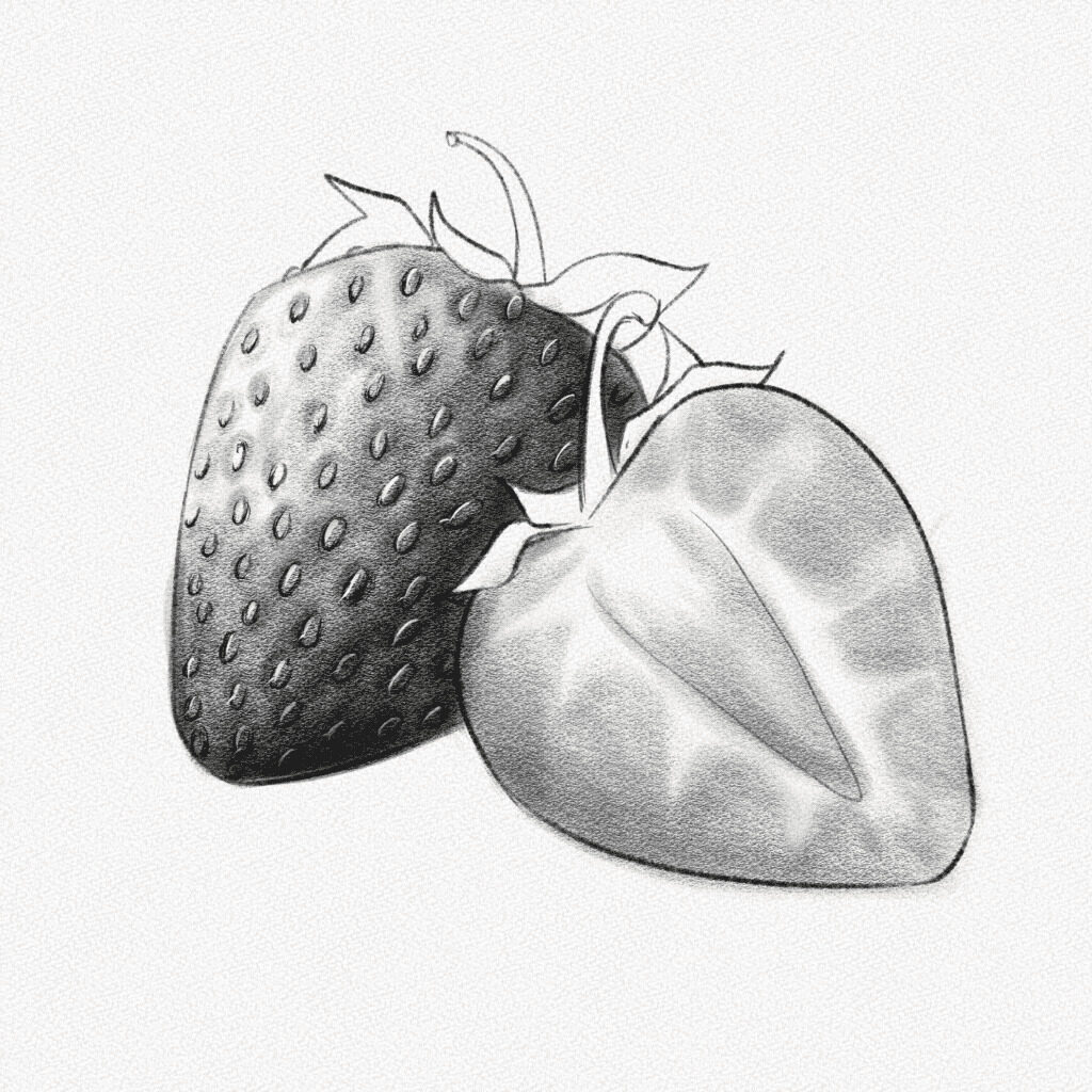 how to draw a strawberry